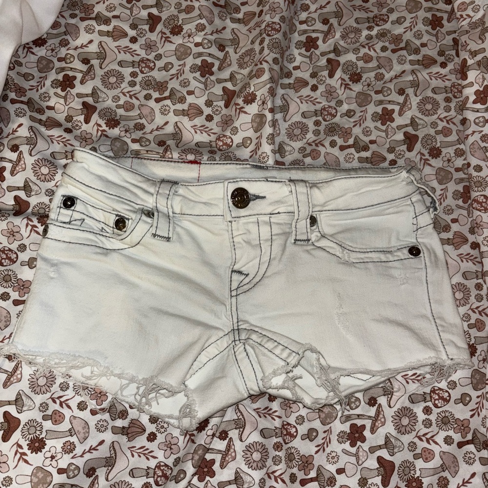 True Religion Low rise jean shorts